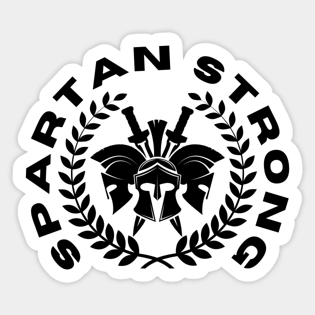 spartan strong cool design Sticker by backtomonday